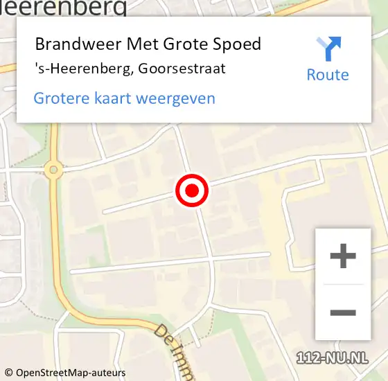 Locatie op kaart van de 112 melding: Brandweer Met Grote Spoed Naar 's-Heerenberg, Goorsestraat op 22 januari 2015 19:16