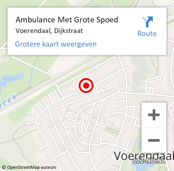 Locatie op kaart van de 112 melding: Ambulance Met Grote Spoed Naar Voerendaal, Dijkstraat op 23 januari 2015 08:59