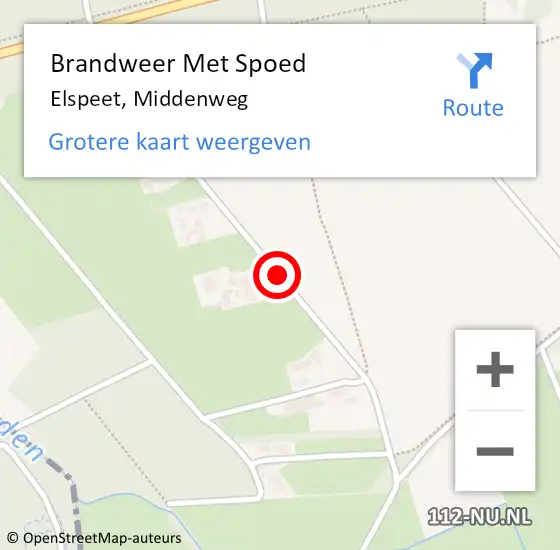 Locatie op kaart van de 112 melding: Brandweer Met Spoed Naar Elspeet, Middenweg op 28 oktober 2013 11:14