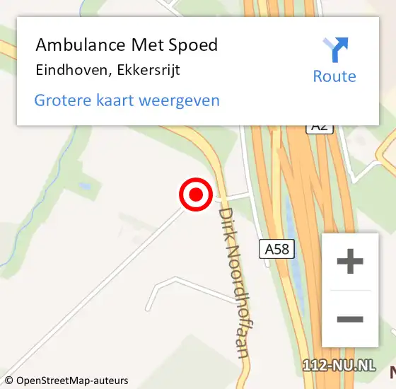 Locatie op kaart van de 112 melding: Ambulance Met Spoed Naar Eindhoven, Ekkersrijt op 23 januari 2015 11:15