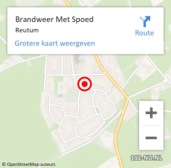 Locatie op kaart van de 112 melding: Brandweer Met Spoed Naar Reutum op 28 oktober 2013 11:22