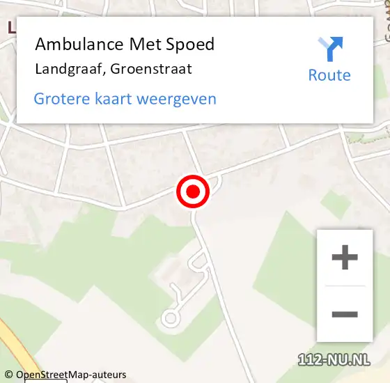 Locatie op kaart van de 112 melding: Ambulance Met Spoed Naar Landgraaf, Groenstraat op 23 januari 2015 14:28