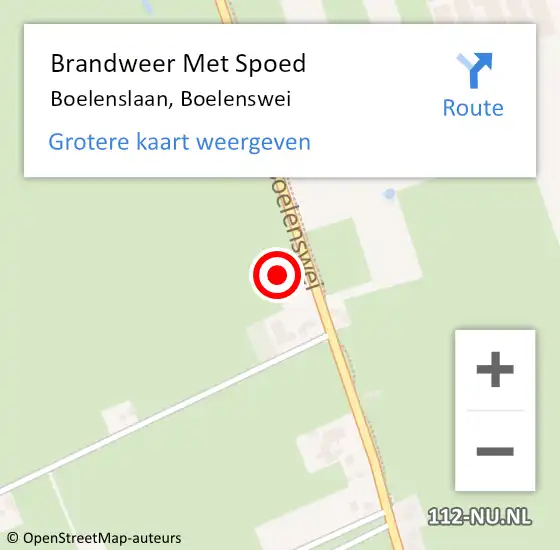 Locatie op kaart van de 112 melding: Brandweer Met Spoed Naar Boelenslaan, Boelenswei op 28 oktober 2013 11:23