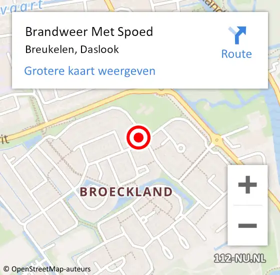 Locatie op kaart van de 112 melding: Brandweer Met Spoed Naar Breukelen, Daslook op 28 oktober 2013 11:26