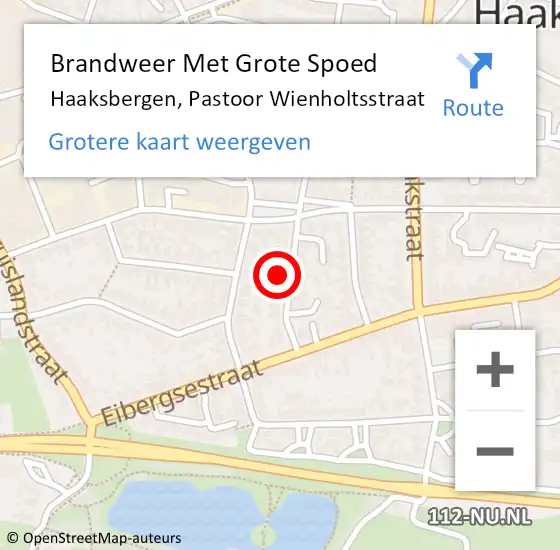 Locatie op kaart van de 112 melding: Brandweer Met Grote Spoed Naar Haaksbergen, Pastoor Wienholtsstraat op 23 januari 2015 16:28