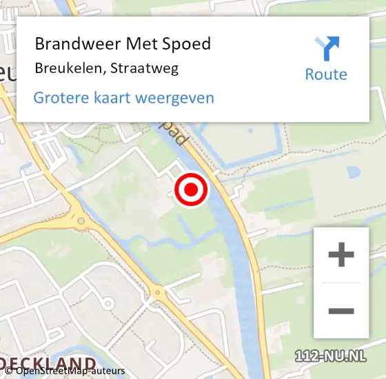 Locatie op kaart van de 112 melding: Brandweer Met Spoed Naar Breukelen, Straatweg op 28 oktober 2013 11:27