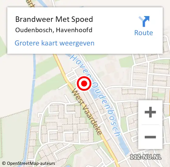 Locatie op kaart van de 112 melding: Brandweer Met Spoed Naar Oudenbosch, Havenhoofd op 28 oktober 2013 11:33