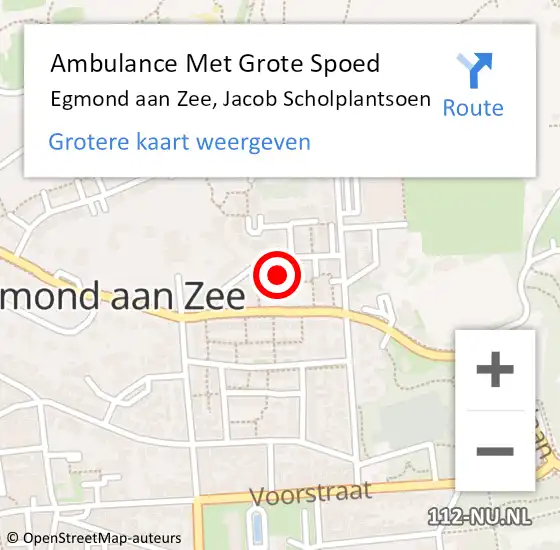 Locatie op kaart van de 112 melding: Ambulance Met Grote Spoed Naar Egmond aan Zee, Jacob Scholplantsoen op 28 oktober 2013 11:35