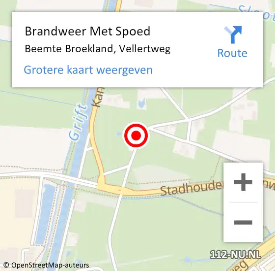 Locatie op kaart van de 112 melding: Brandweer Met Spoed Naar Beemte Broekland, Vellertweg op 28 oktober 2013 11:47