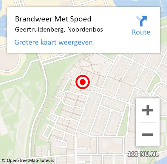 Locatie op kaart van de 112 melding: Brandweer Met Spoed Naar Geertruidenberg, Noordenbos op 28 oktober 2013 11:58