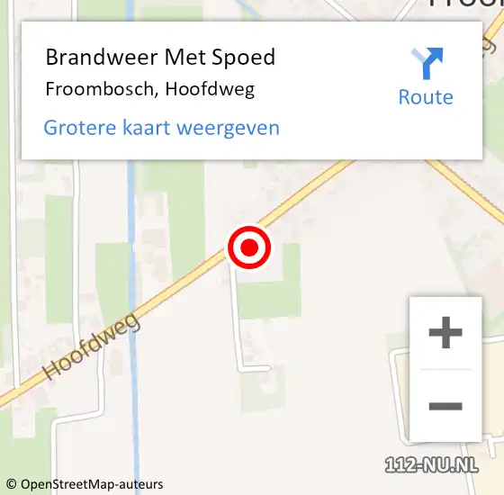 Locatie op kaart van de 112 melding: Brandweer Met Spoed Naar Froombosch, Hoofdweg op 28 oktober 2013 12:07