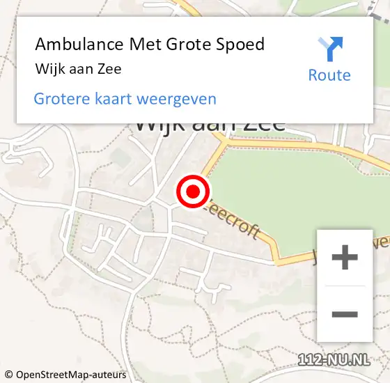 Locatie op kaart van de 112 melding: Ambulance Met Grote Spoed Naar Wijk aan Zee op 25 januari 2015 15:50