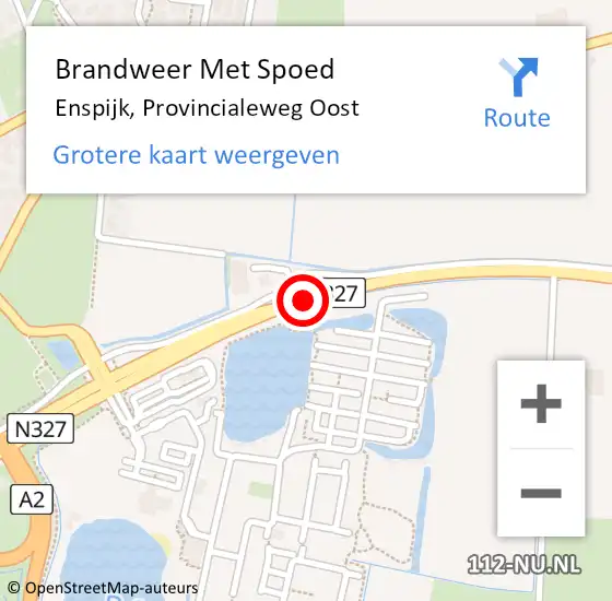 Locatie op kaart van de 112 melding: Brandweer Met Spoed Naar Enspijk, Provincialeweg Oost op 28 oktober 2013 12:12