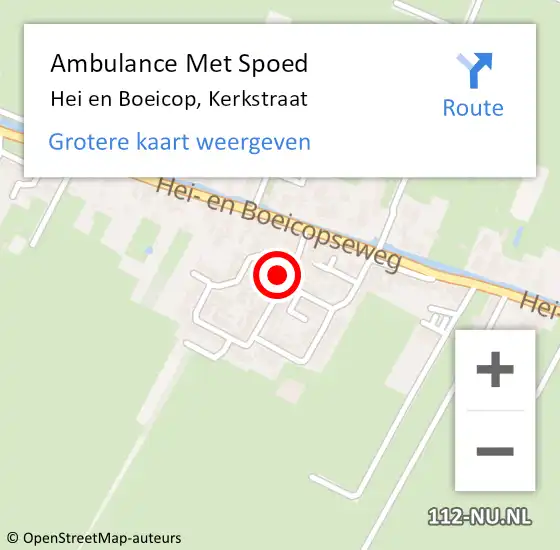 Locatie op kaart van de 112 melding: Ambulance Met Spoed Naar Hei en Boeicop, Kerkstraat op 25 januari 2015 16:52