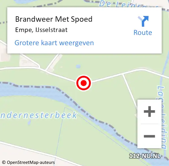 Locatie op kaart van de 112 melding: Brandweer Met Spoed Naar Empe, IJsselstraat op 28 oktober 2013 12:18