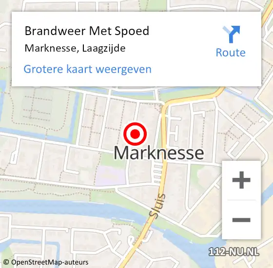 Locatie op kaart van de 112 melding: Brandweer Met Spoed Naar Marknesse, Laagzijde op 28 oktober 2013 12:21