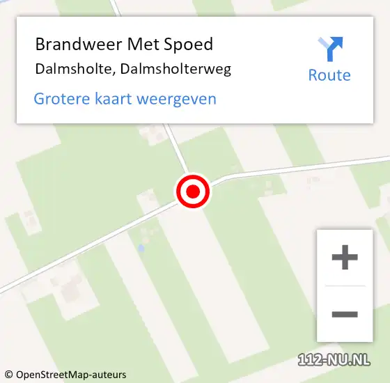 Locatie op kaart van de 112 melding: Brandweer Met Spoed Naar Dalmsholte, Dalmsholterweg op 28 oktober 2013 12:24