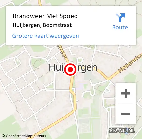 Locatie op kaart van de 112 melding: Brandweer Met Spoed Naar Huijbergen, Boomstraat op 28 oktober 2013 12:25