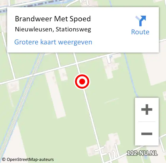 Locatie op kaart van de 112 melding: Brandweer Met Spoed Naar Nieuwleusen, Stationsweg op 28 oktober 2013 12:26