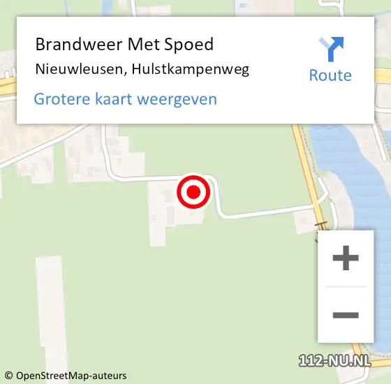 Locatie op kaart van de 112 melding: Brandweer Met Spoed Naar Nieuwleusen, Hulstkampenweg op 28 oktober 2013 12:28