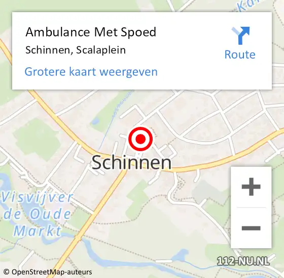Locatie op kaart van de 112 melding: Ambulance Met Spoed Naar Schinnen, Scalaplein op 26 januari 2015 14:19