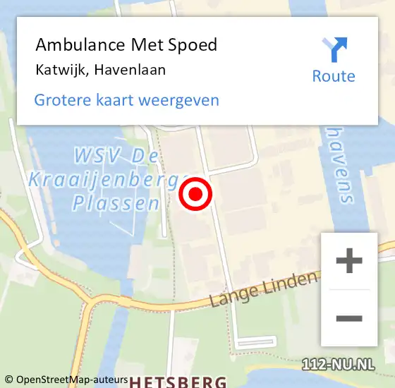 Locatie op kaart van de 112 melding: Ambulance Met Spoed Naar Katwijk, Havenlaan op 26 januari 2015 14:22