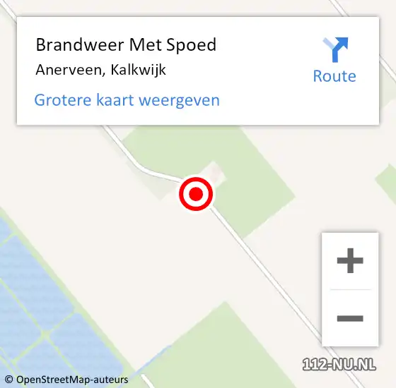 Locatie op kaart van de 112 melding: Brandweer Met Spoed Naar Anerveen, Kalkwijk op 28 oktober 2013 12:31