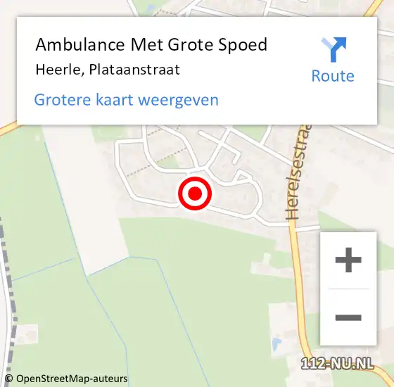 Locatie op kaart van de 112 melding: Ambulance Met Grote Spoed Naar Heerle, Plataanstraat op 26 januari 2015 15:34