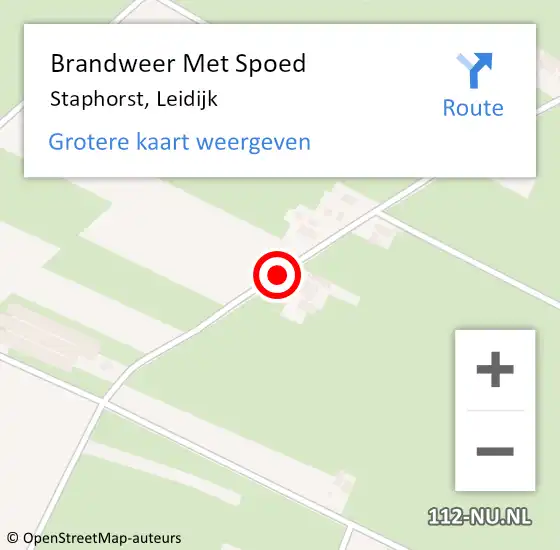 Locatie op kaart van de 112 melding: Brandweer Met Spoed Naar Staphorst, Leidijk op 28 oktober 2013 12:33