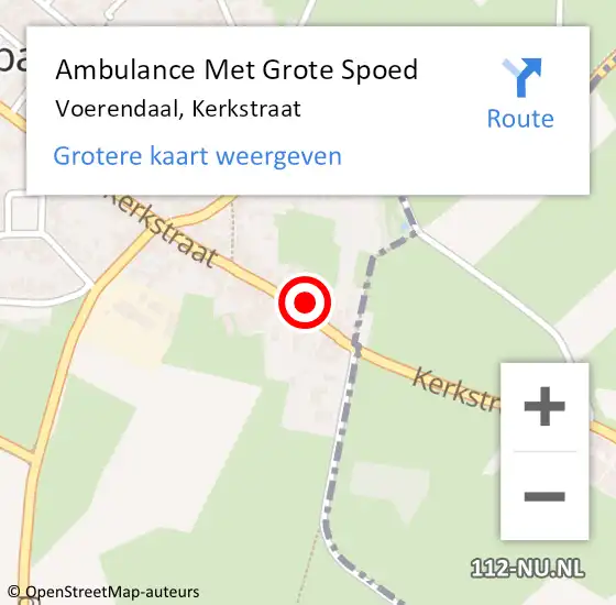 Locatie op kaart van de 112 melding: Ambulance Met Grote Spoed Naar Voerendaal, Kerkstraat op 26 januari 2015 20:06