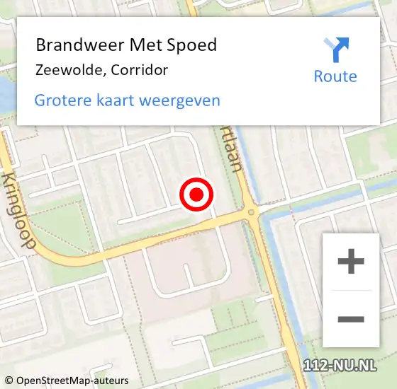 Locatie op kaart van de 112 melding: Brandweer Met Spoed Naar Zeewolde, Corridor op 28 oktober 2013 12:38