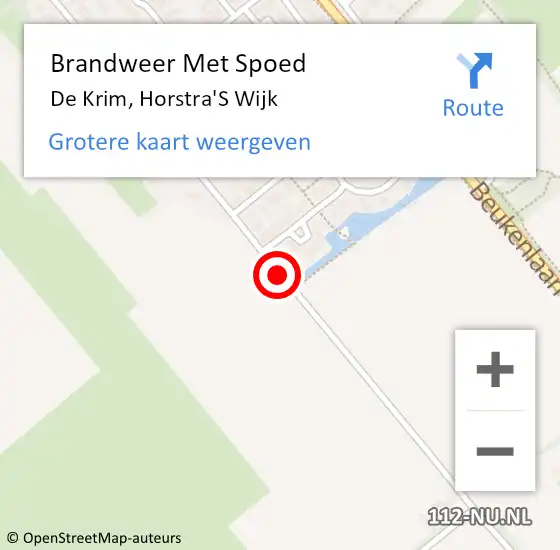 Locatie op kaart van de 112 melding: Brandweer Met Spoed Naar De Krim, Horstra'S Wijk op 28 oktober 2013 12:40