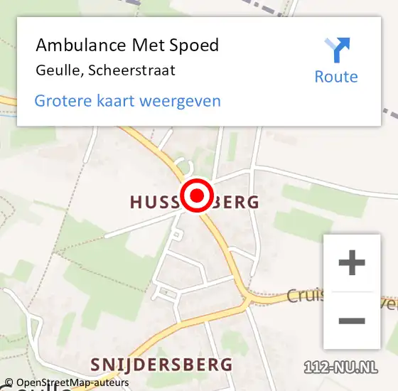 Locatie op kaart van de 112 melding: Ambulance Met Spoed Naar Geulle, Scheerstraat op 27 januari 2015 10:20