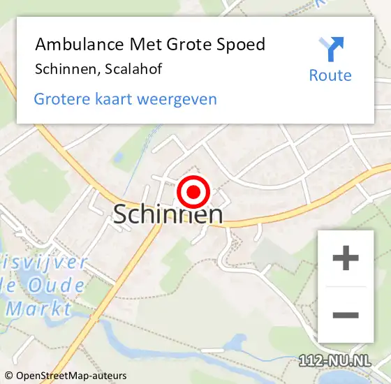 Locatie op kaart van de 112 melding: Ambulance Met Grote Spoed Naar Schinnen, Scalahof op 27 januari 2015 10:59