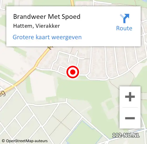 Locatie op kaart van de 112 melding: Brandweer Met Spoed Naar Hattem, Vierakker op 28 oktober 2013 12:47