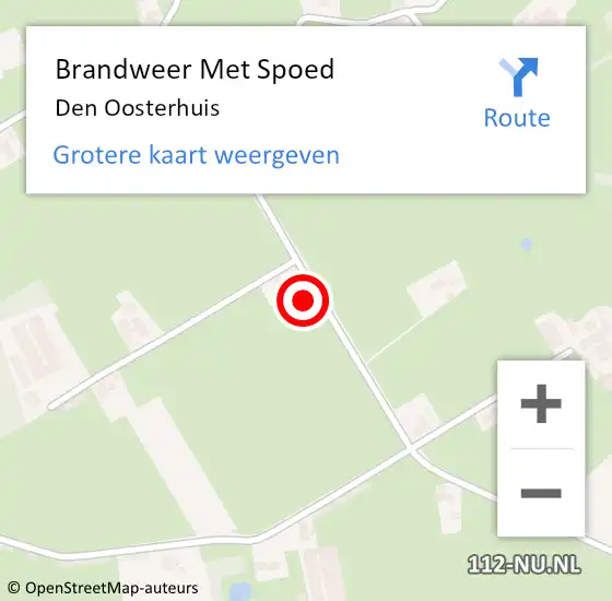 Locatie op kaart van de 112 melding: Brandweer Met Spoed Naar Den Oosterhuis op 28 oktober 2013 12:50