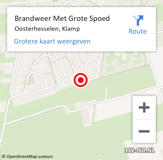 Locatie op kaart van de 112 melding: Brandweer Met Grote Spoed Naar Oosterhesselen, Klamp op 27 januari 2015 20:02