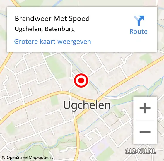 Locatie op kaart van de 112 melding: Brandweer Met Spoed Naar Ugchelen, Batenburg op 28 oktober 2013 12:52