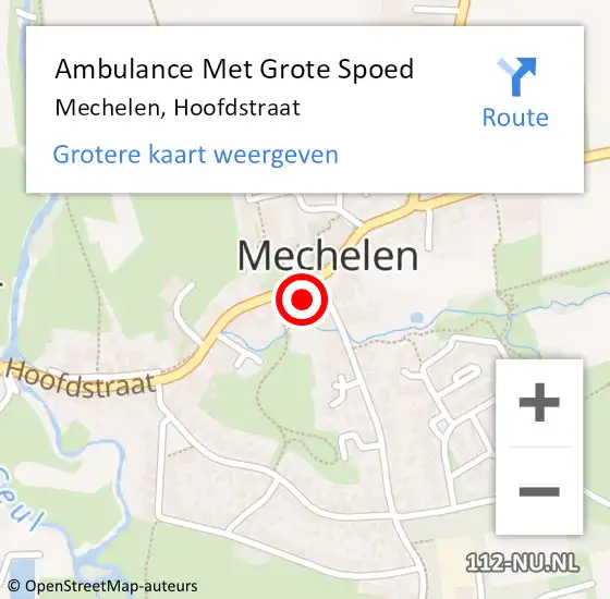 Locatie op kaart van de 112 melding: Ambulance Met Grote Spoed Naar Mechelen, Hoofdstraat op 27 januari 2015 22:40