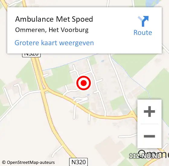 Locatie op kaart van de 112 melding: Ambulance Met Spoed Naar Ommeren, Het Voorburg op 28 januari 2015 13:11