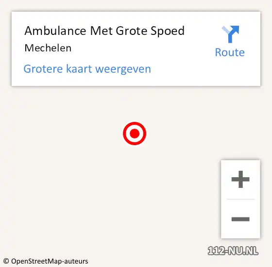 Locatie op kaart van de 112 melding: Ambulance Met Grote Spoed Naar Mechelen op 28 januari 2015 13:28