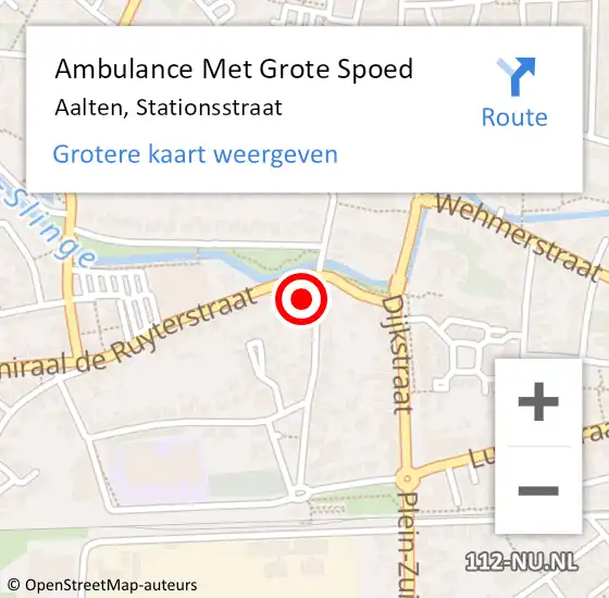 Locatie op kaart van de 112 melding: Ambulance Met Grote Spoed Naar Aalten, Stationsstraat op 28 januari 2015 15:14