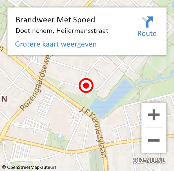 Locatie op kaart van de 112 melding: Brandweer Met Spoed Naar Doetinchem, Heijermansstraat op 28 oktober 2013 13:04