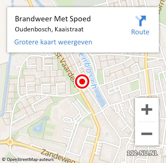 Locatie op kaart van de 112 melding: Brandweer Met Spoed Naar Oudenbosch, Kaaistraat op 28 oktober 2013 13:05