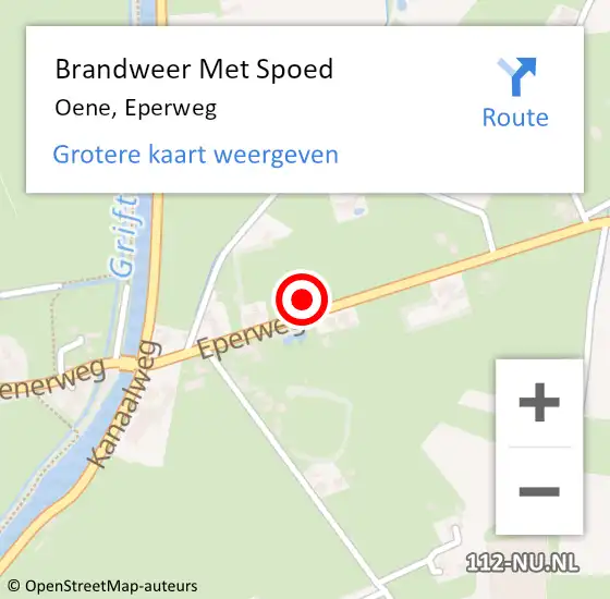 Locatie op kaart van de 112 melding: Brandweer Met Spoed Naar Oene, Eperweg op 28 oktober 2013 13:17