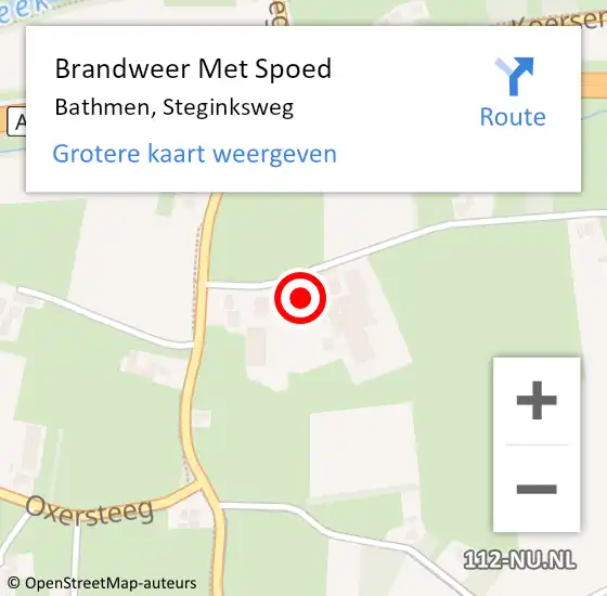 Locatie op kaart van de 112 melding: Brandweer Met Spoed Naar Bathmen, Steginksweg op 28 oktober 2013 13:20