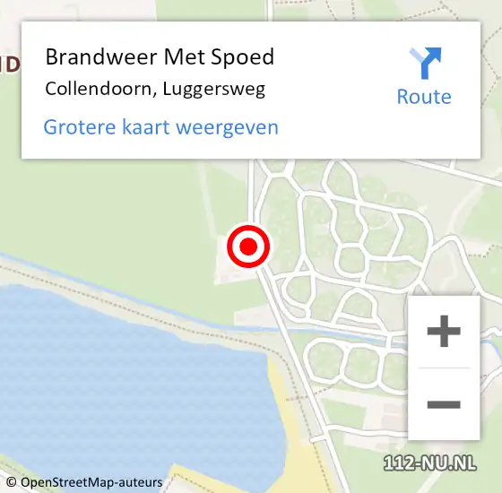 Locatie op kaart van de 112 melding: Brandweer Met Spoed Naar Collendoorn, Luggersweg op 28 oktober 2013 13:26