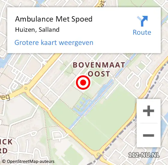 Locatie op kaart van de 112 melding: Ambulance Met Spoed Naar Huizen, Salland op 29 januari 2015 13:58