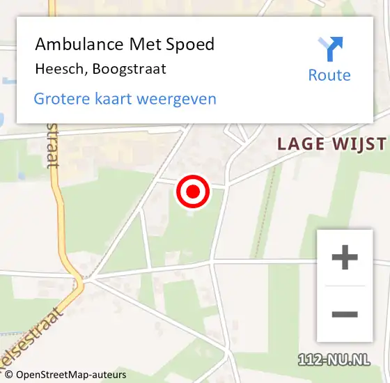 Locatie op kaart van de 112 melding: Ambulance Met Spoed Naar Heesch, Boogstraat op 29 januari 2015 14:13