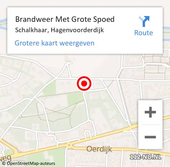 Locatie op kaart van de 112 melding: Brandweer Met Grote Spoed Naar Schalkhaar, Hagenvoorderdijk op 29 januari 2015 14:21